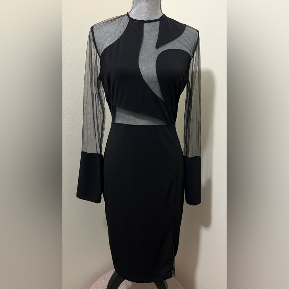 Sexy black dress.